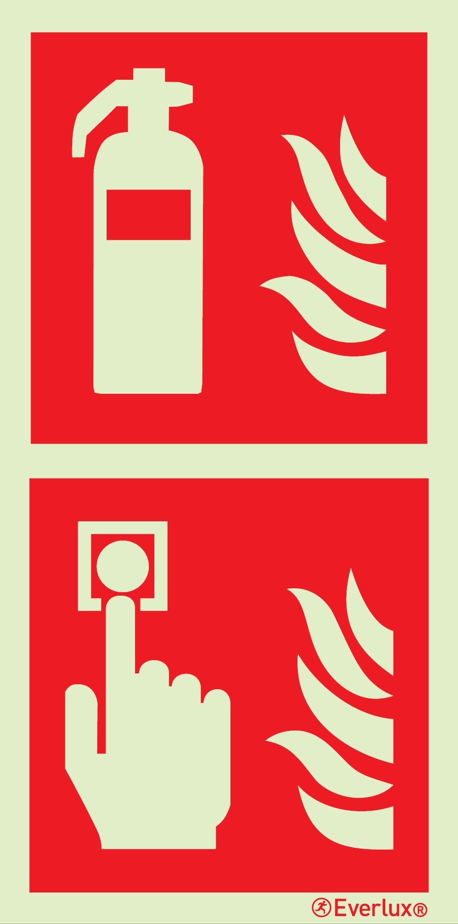 Brandschutzzeichen Kombinations Schilder Feuerlöscher Handalarmtaster m²