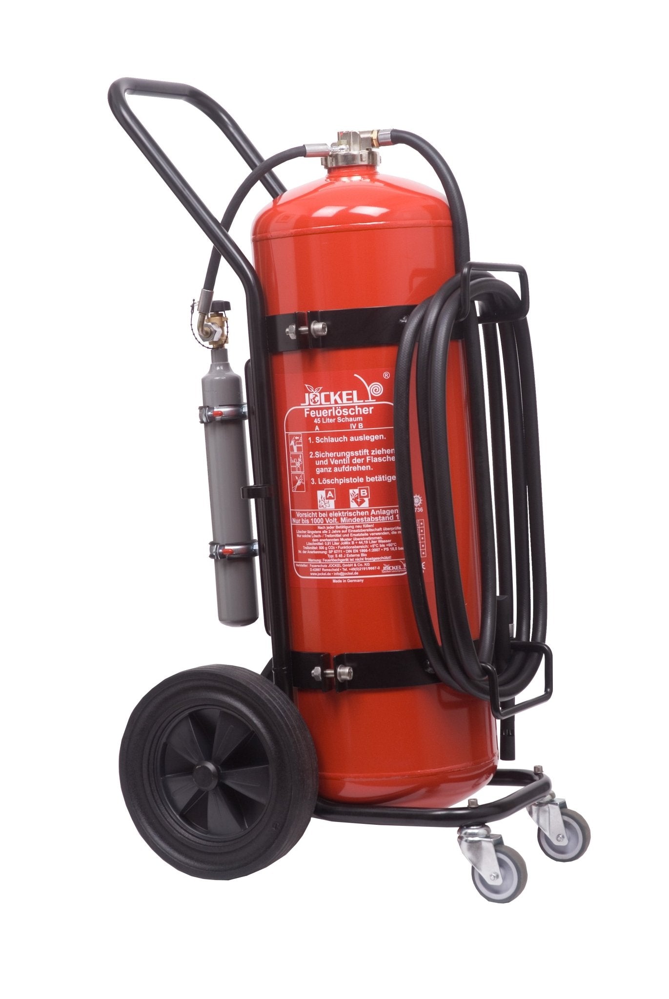 Pulver Feuerlöscher Fahrbar 25-50 Kilo Fahrbarer Pulverlöscher P50J BC Externa 50kg