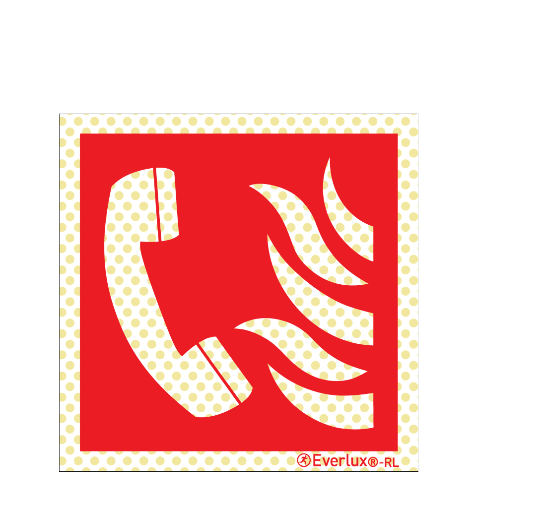 Brandschutzzeichen Reflektierend Notruftelefon Aluminium 1mm, langnachleuchtend, 215mcd m²