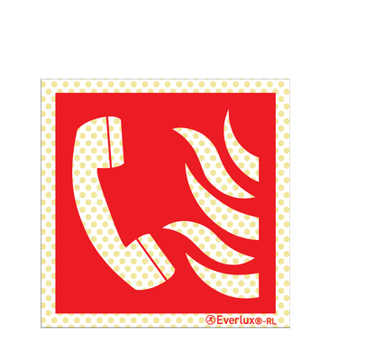 Brandschutzzeichen Reflektierend Notruftelefon Aluminium 1mm, langnachleuchtend, 215mcd m²