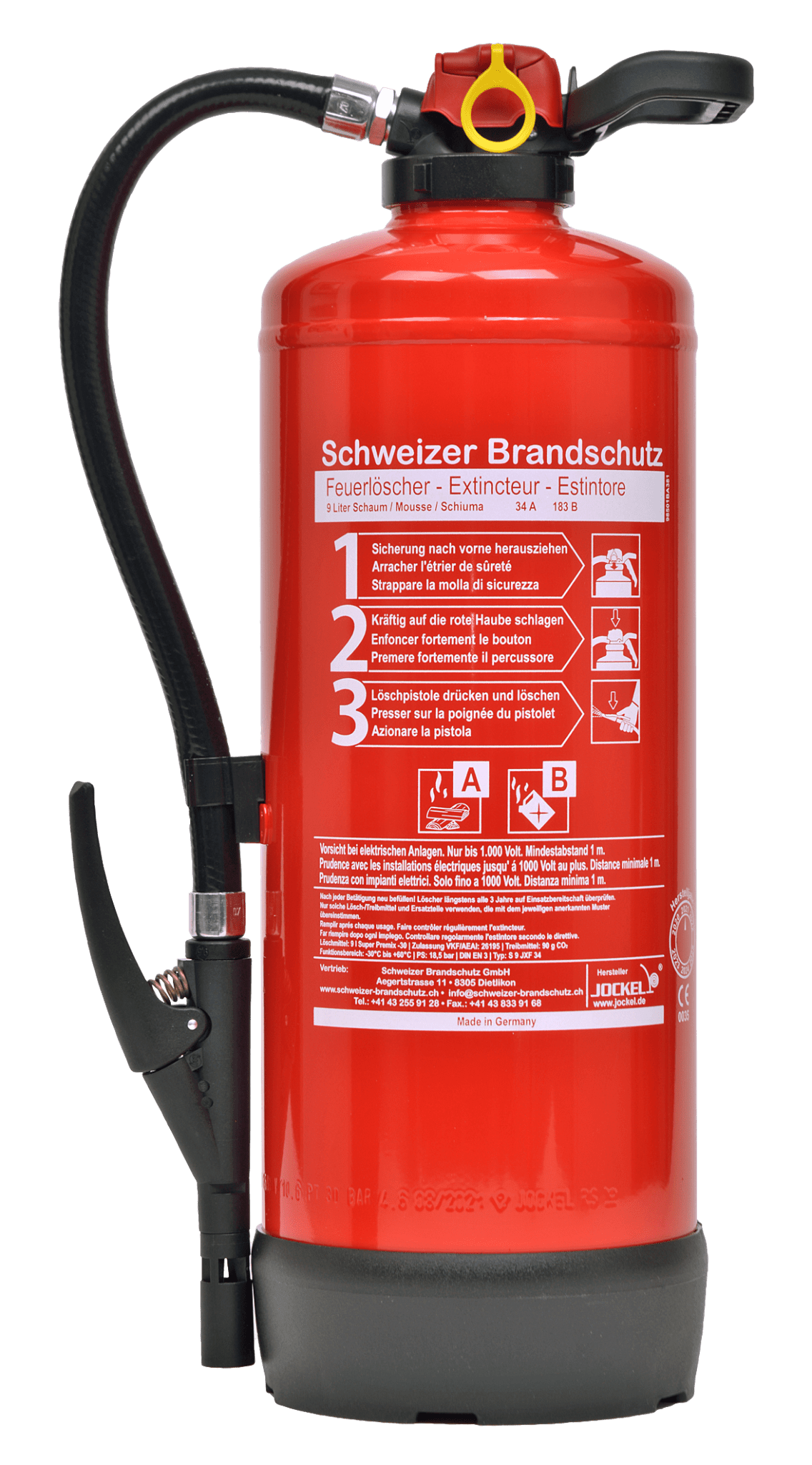 Haushalts-Feuerlöscher 9 Liter S9FJ34 Frostsicher