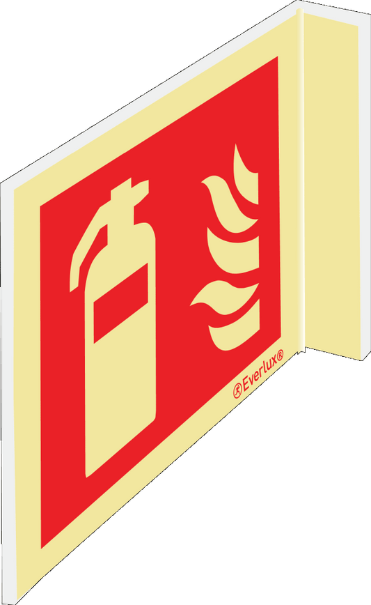 Fahnenschild Feuerlöscher 170x170mm m²