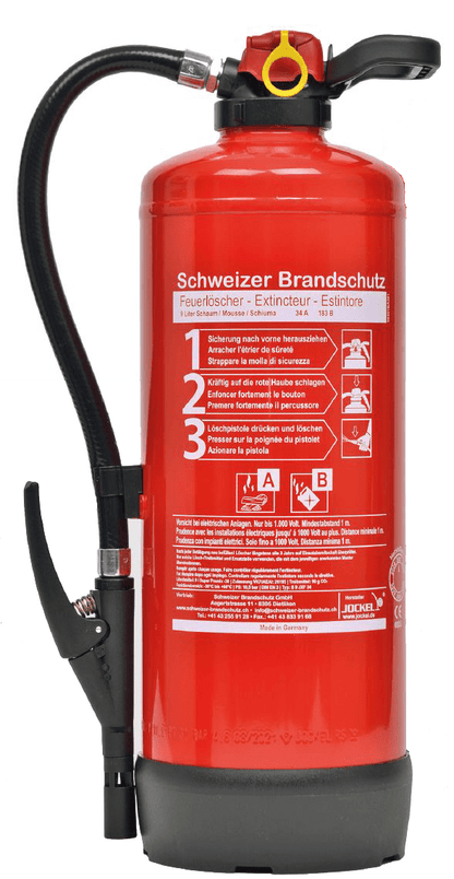 Gewerbe-Feuerlöscher 9 Liter Schaum Frostsicher