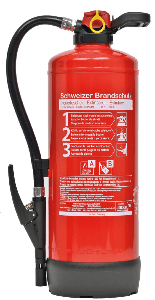 Gewerbe-Feuerlöscher 9 Liter Schaum Frostsicher