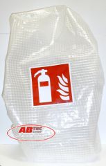 Gitterschutzhauben für Feuerlöscher mit ISO 7010 Symbol 9+12 Kilo Feuerlöscher