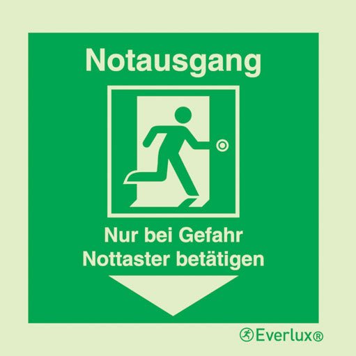 Notausgang, Nur bei Gefahr Nottaster bestätigen