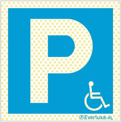Reflektierende Langnachleuchtende Park Schilder Parkplatz für Behinderte Aluminium 1mm, langnachleuchtend, 215mcd m²