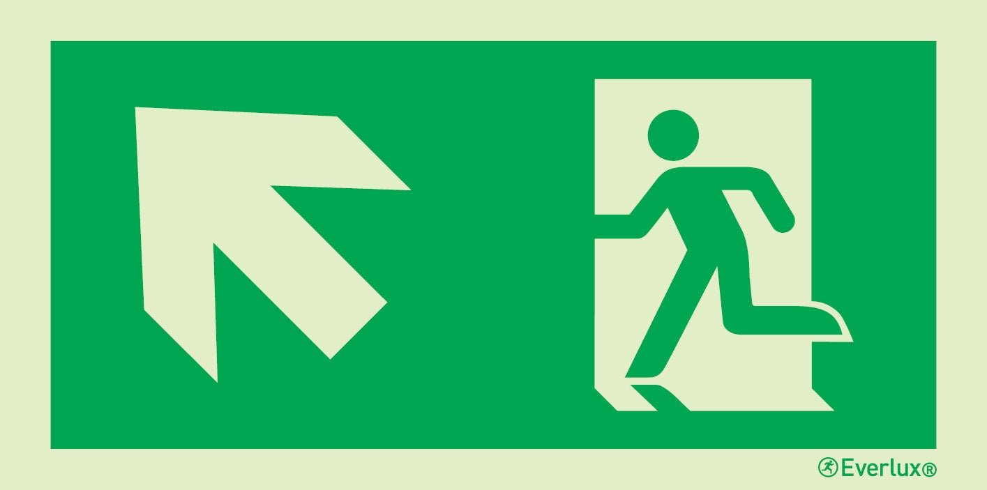 Rettungszeichen links aufwärts m²