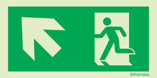 Rettungszeichen links aufwärts m²