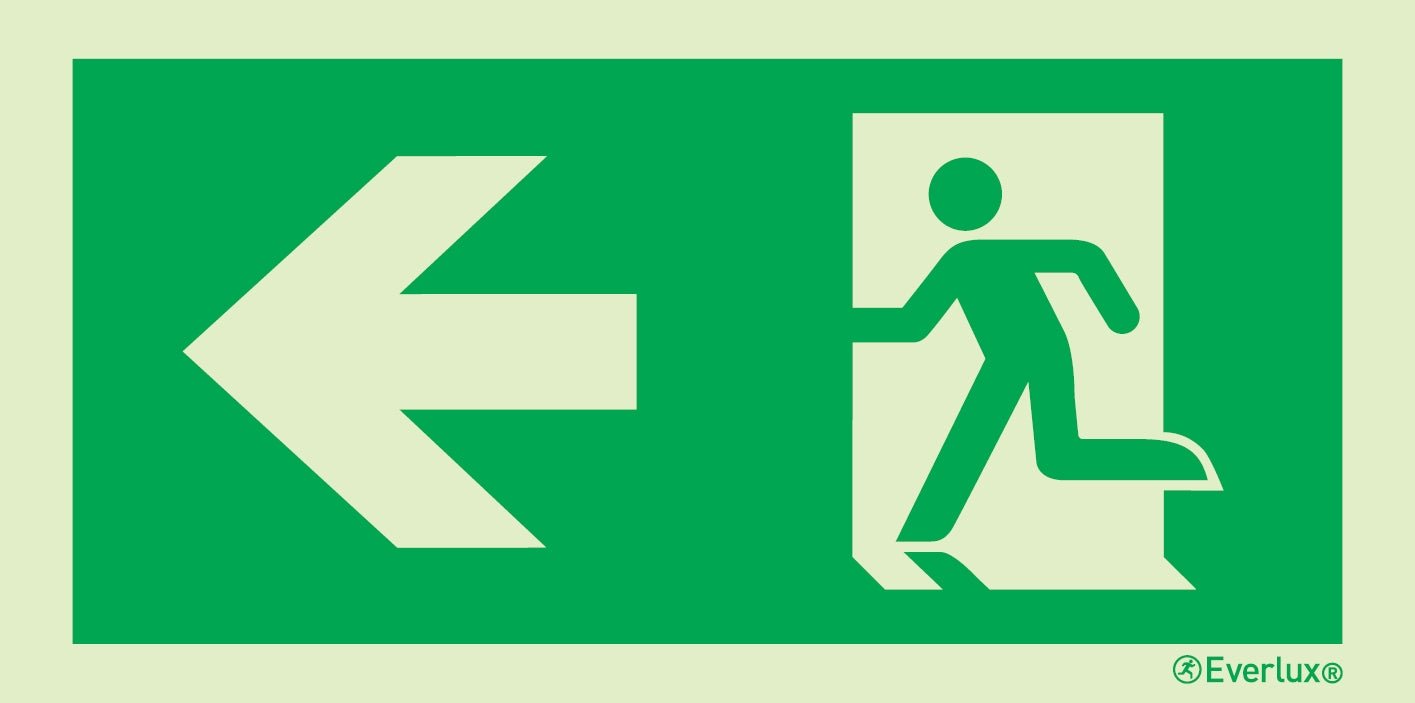 Rettungszeichen nach links m²