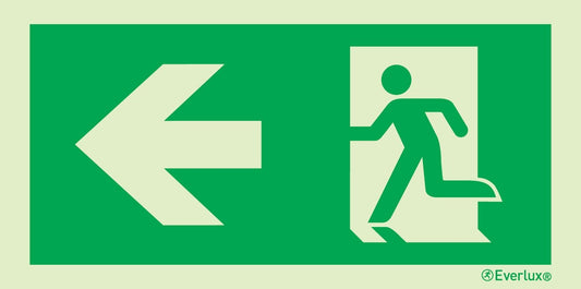 Rettungszeichen nach links m²