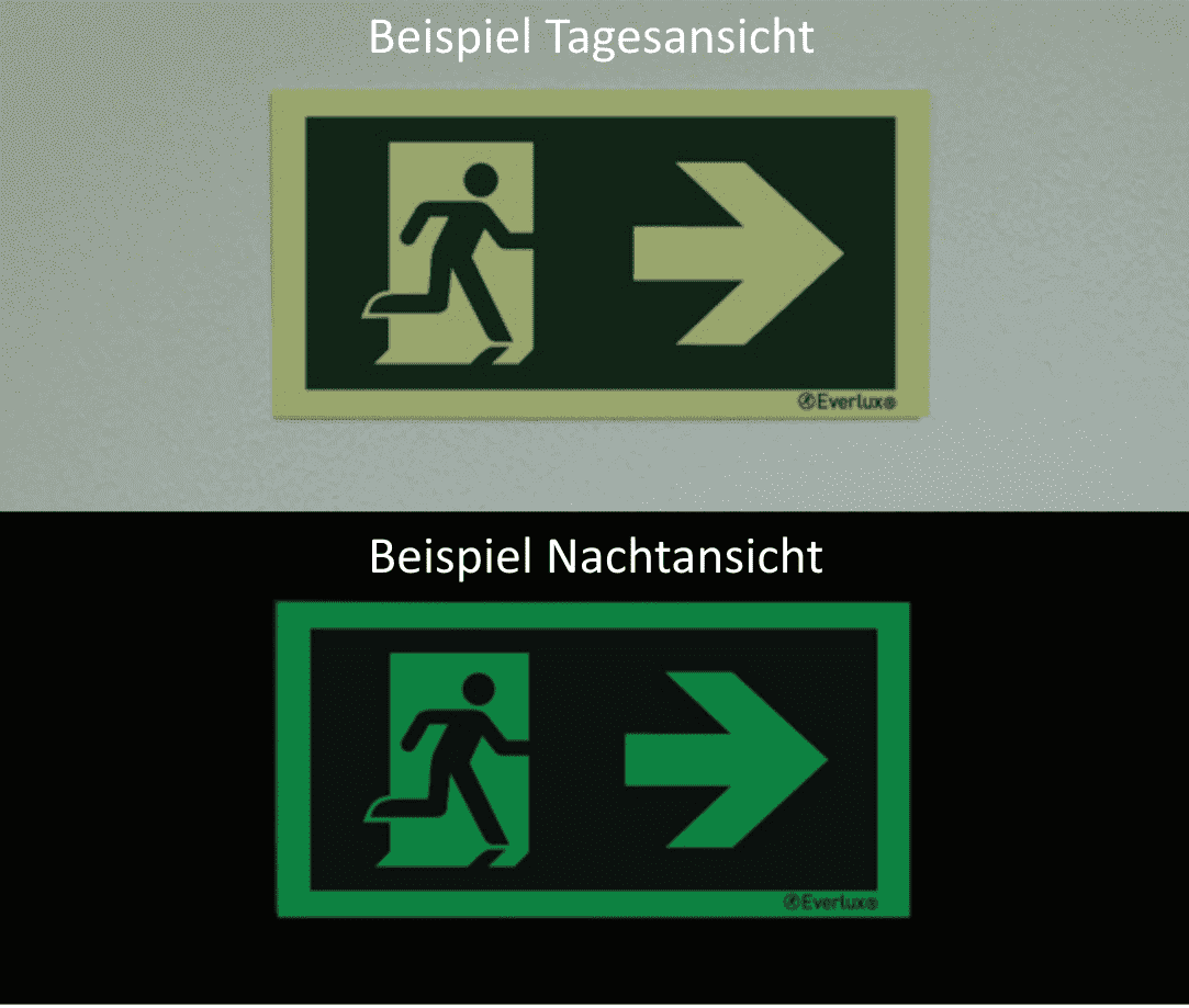 Rettungszeichen Richtungspfeil gerade
