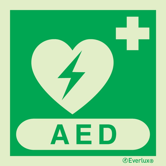 Rettungszeichen Symbole AED m²