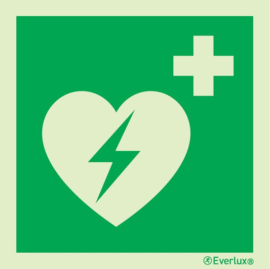 Rettungszeichen - Symbole Defibrillator m²