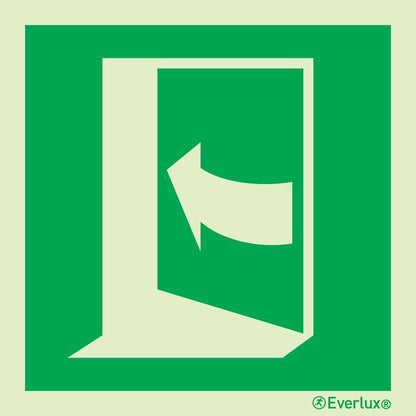 Rettungszeichen Symbole Fluchttüren Vinyl selbstklebend, langnachleuchtend, 215mcd m²