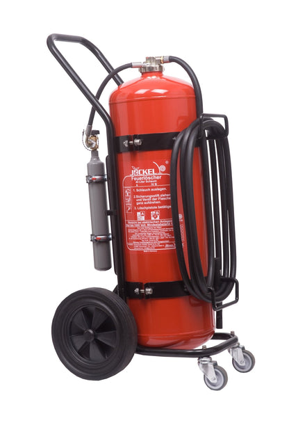 Pulver Feuerlöscher Fahrbar 25-50 Kilo Fahrbarer Pulverlöscher P50J BC Externa 50kg